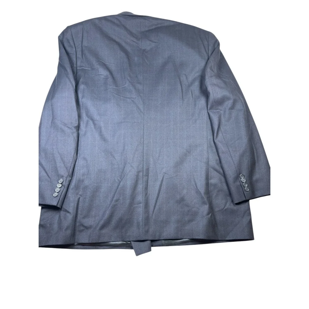 Perry Ellis Men's 45LG Navy 100% Worsted Wool‎ Double-Breasted Big & Tall Blazer
